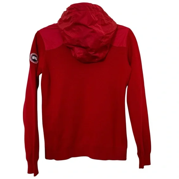 Canada Goose Windridge Wool Hoodie In Red/Rouge Size Small.